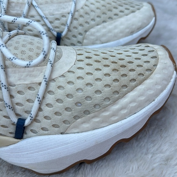 Sorel Cream Sneakers with Blue Highlights Size 8.5 - Picture 2 of 9